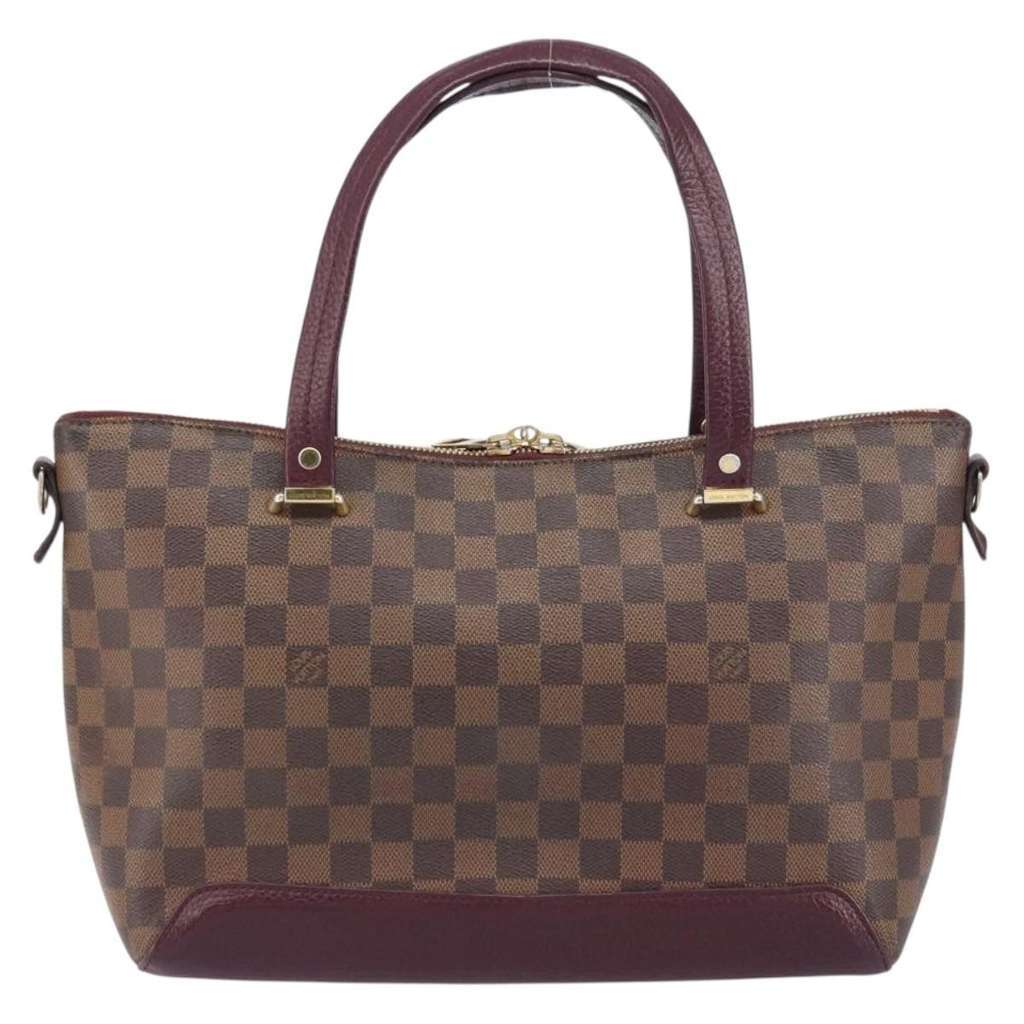 Louis Vuitton Hyde Park Handbag Brown Canvas Fair condition - Back View