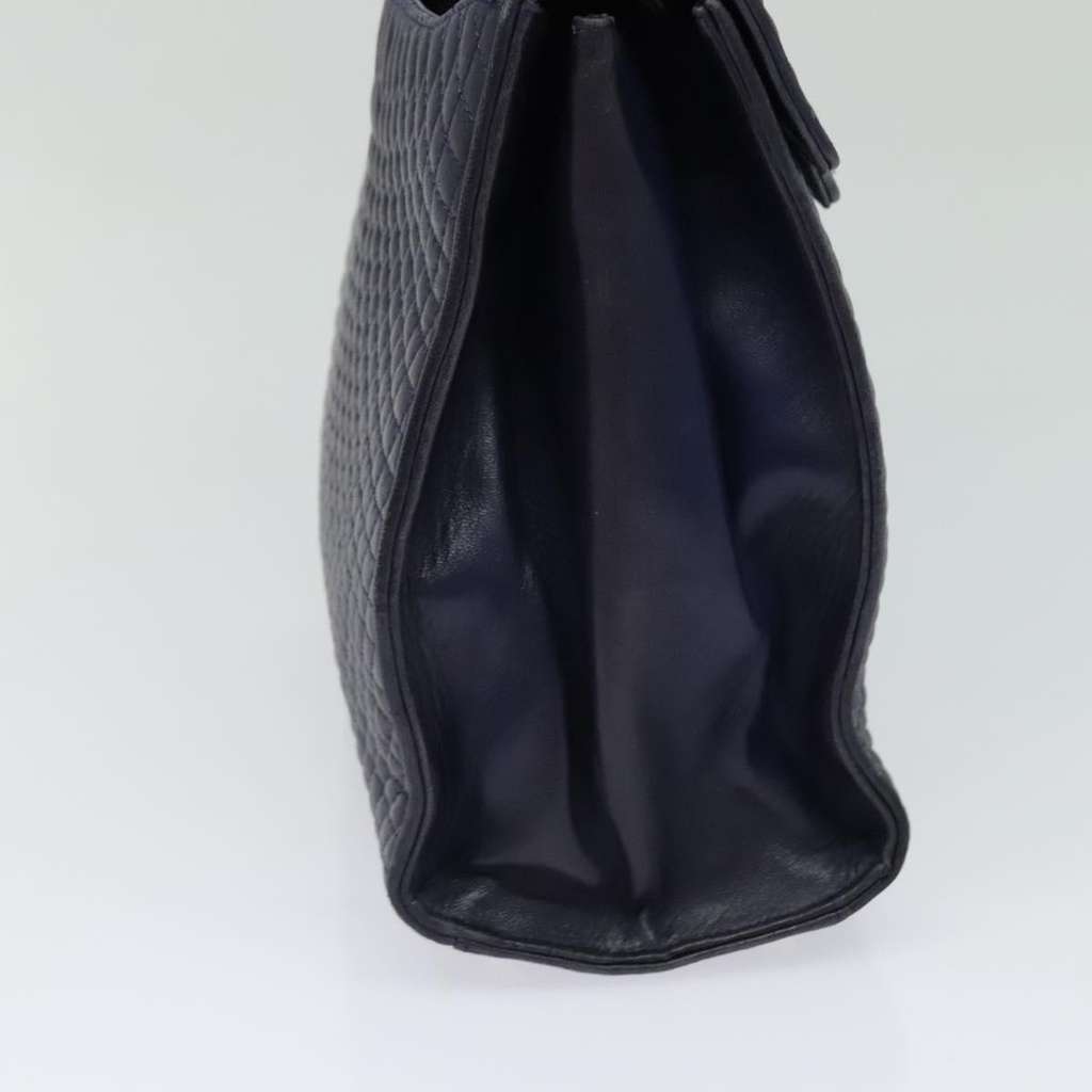 Bally Vintage Flap Handbag Navy Leather Good condition - Inside View