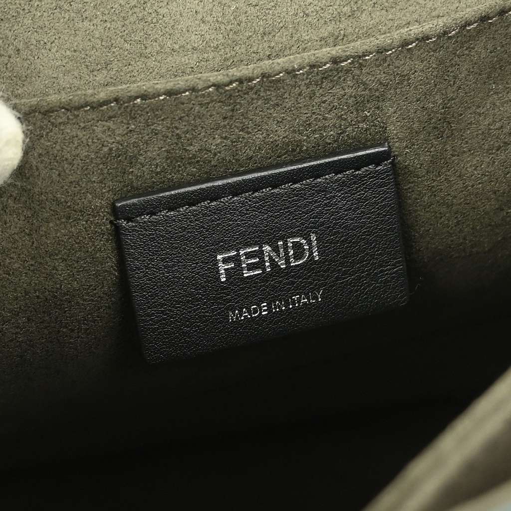 Fendi Flowerland Kan I Bag Blue Leather Good condition - Model View