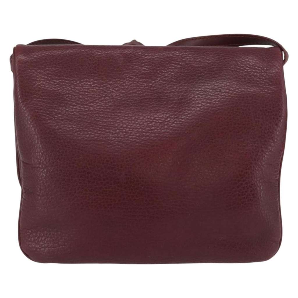 Cartier Must de Cartier Shoulder Bag Burgundy Leather Good condition - Back View