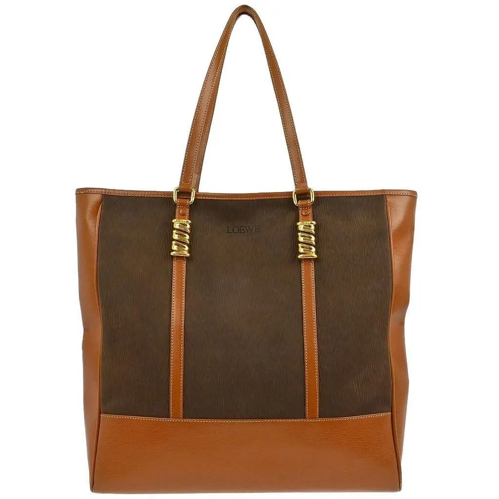 Loewe Velazquez Tote bag Brown Leather Good - Front View