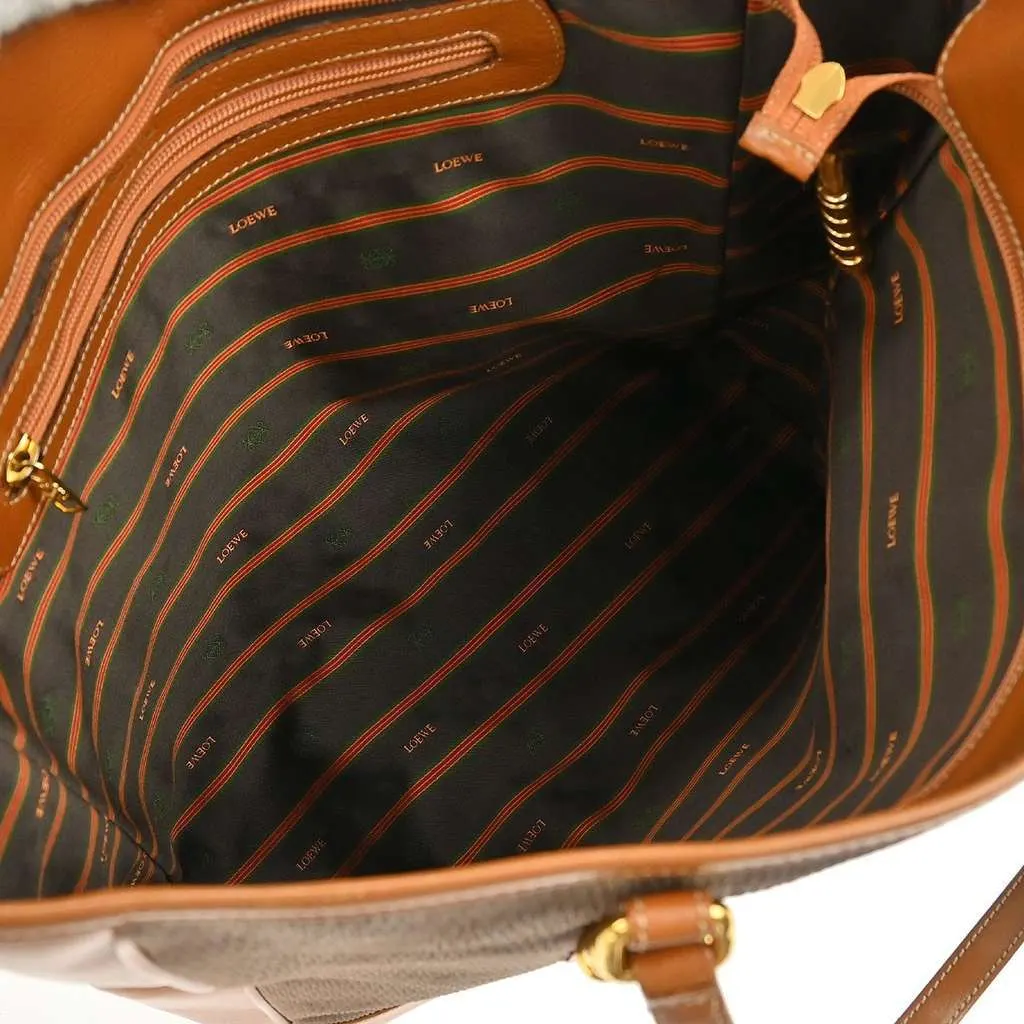 Loewe Velazquez Tote bag Brown Leather Good - Inside View