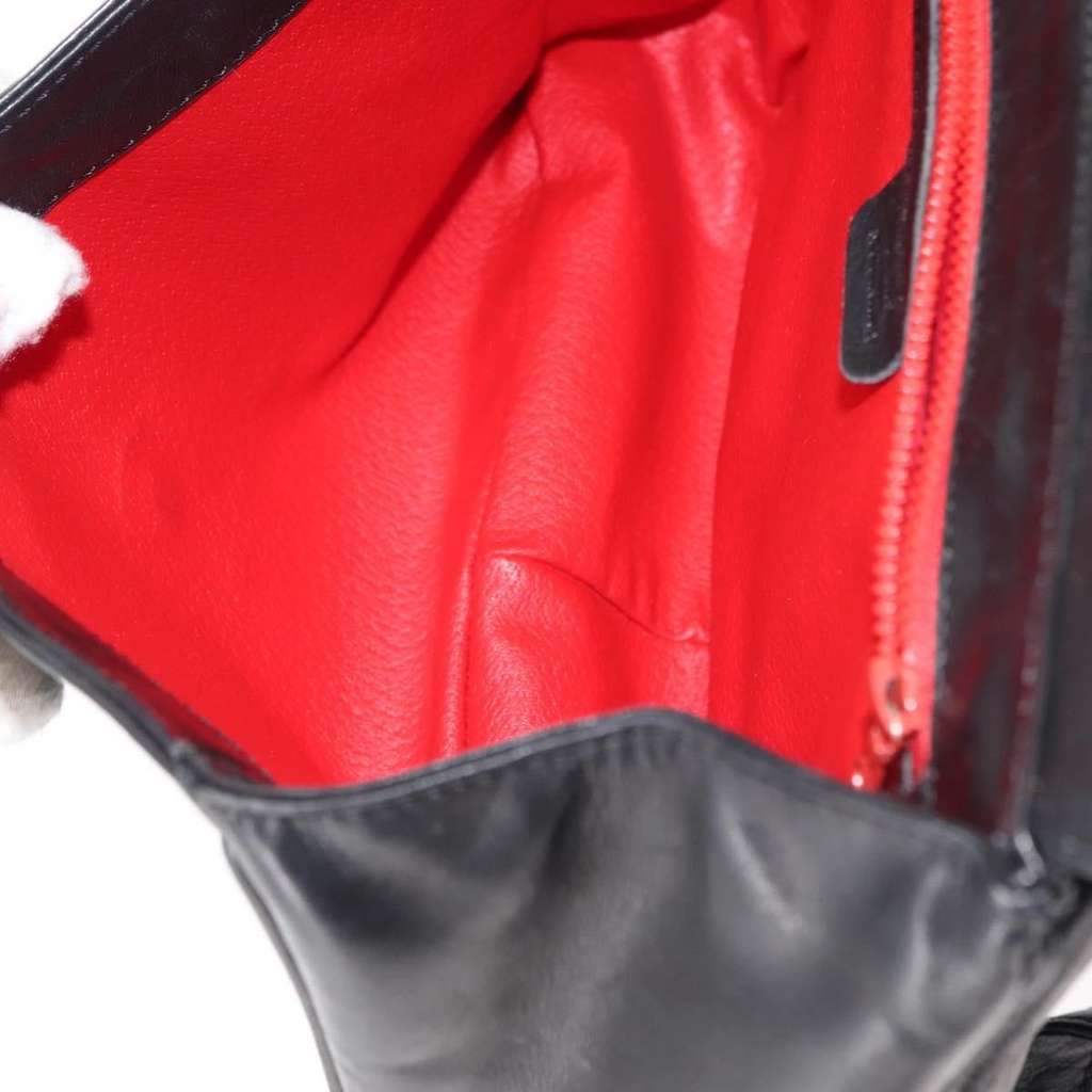 Celine Circle logo Black Leather Good condition - Box View