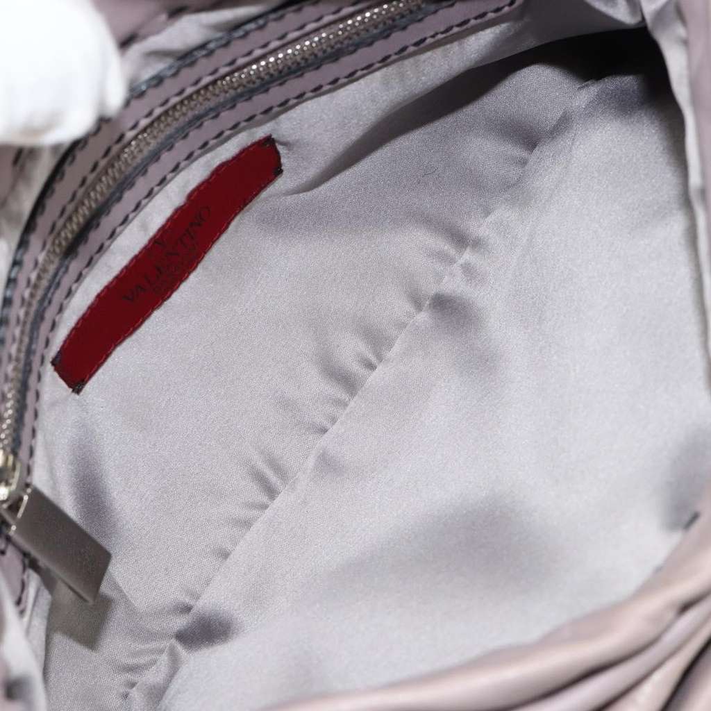 Valentino Garavani Rose Handbag Purple Leather Good condition - Box View