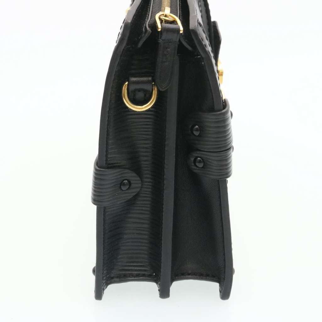 Louis Vuitton Trunk Clutch Black Leather Good condition - Model View