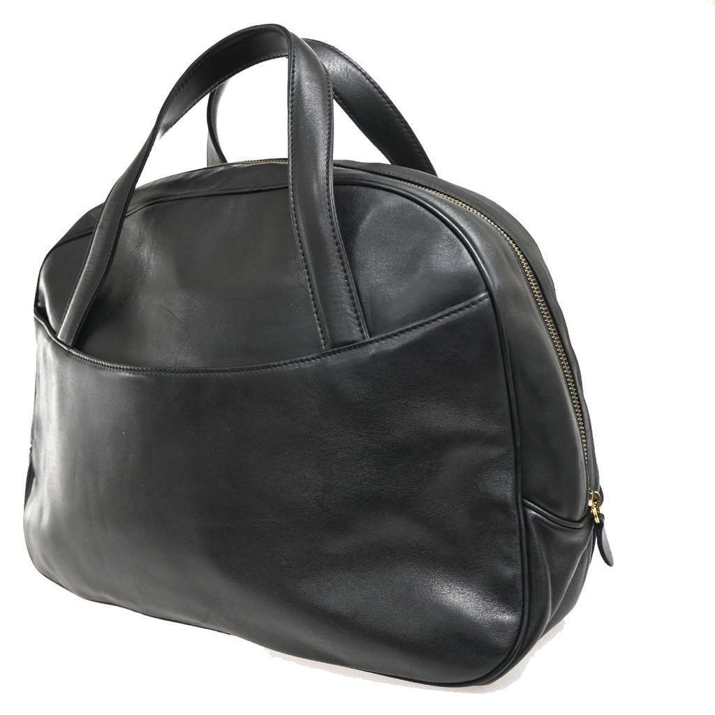 Christian Dior Vintage CD Handbag Black Leather Good condition - Model View