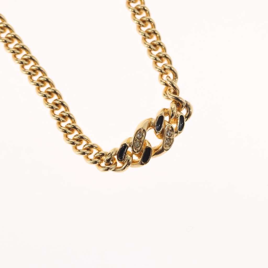 Christian Dior Vintage CD Pendant Necklace Gold Metal Good condition - Inside View