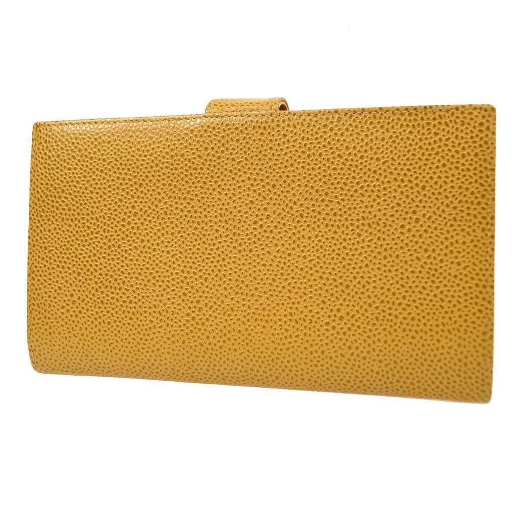 Chanel Timeless CC French Wallet Beige Leather Good condition - Back View