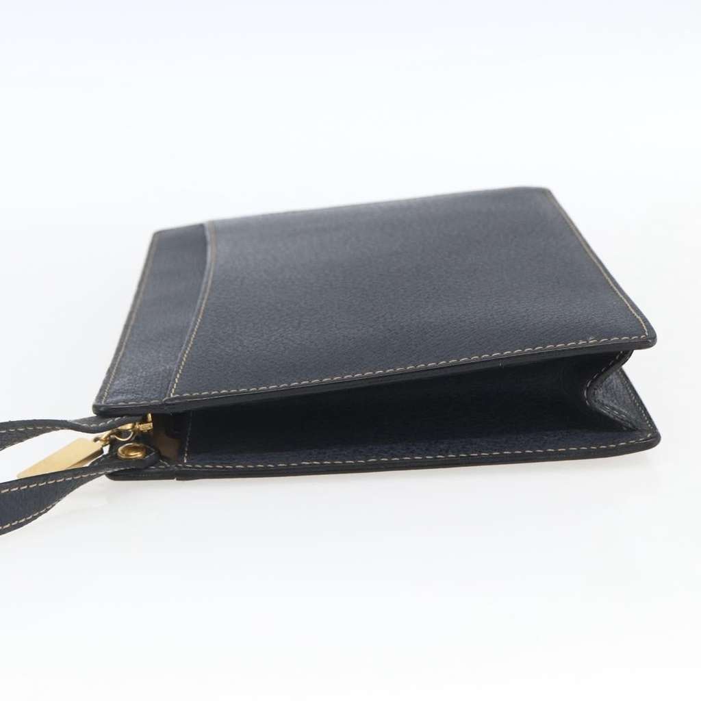 Celine Clutch Bag Navy Leather Good condition - Inside View