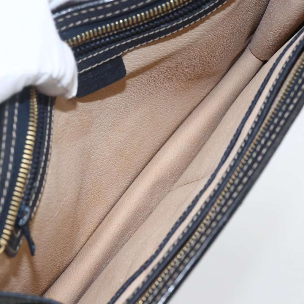 Celine Clutch Bag Navy Leather Good condition - Box View