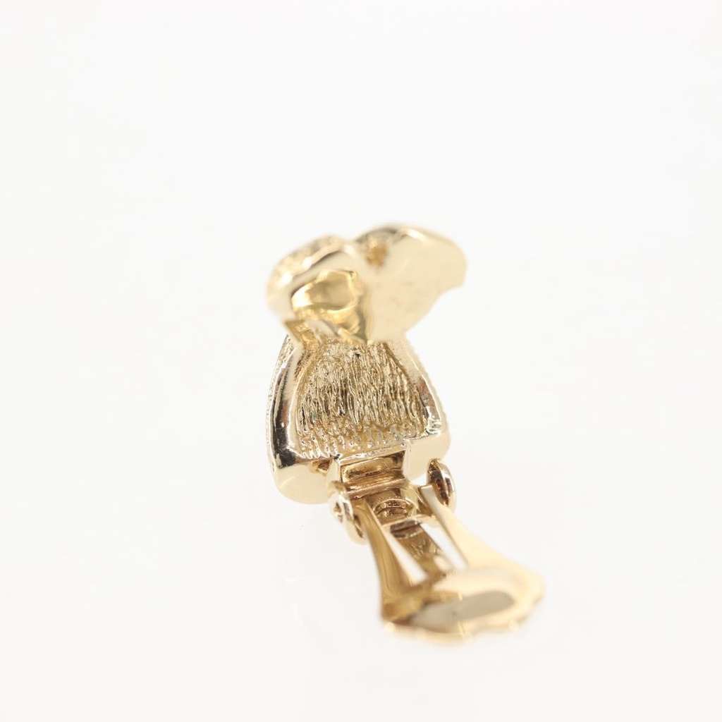 Christian Dior Vintage clip-on earrings Gold Metal Good condition - Model View