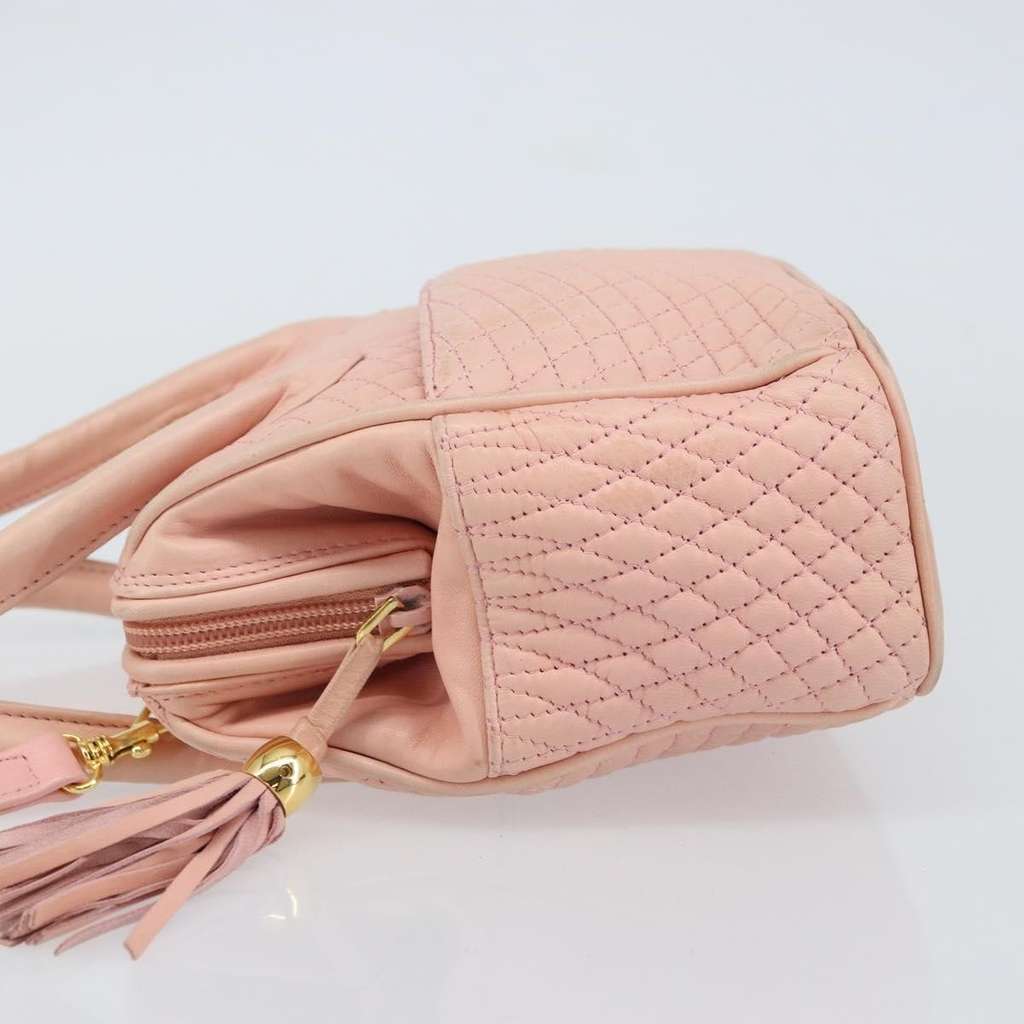 Bally Vintage Handbag Pink Leather Good condition - Model View