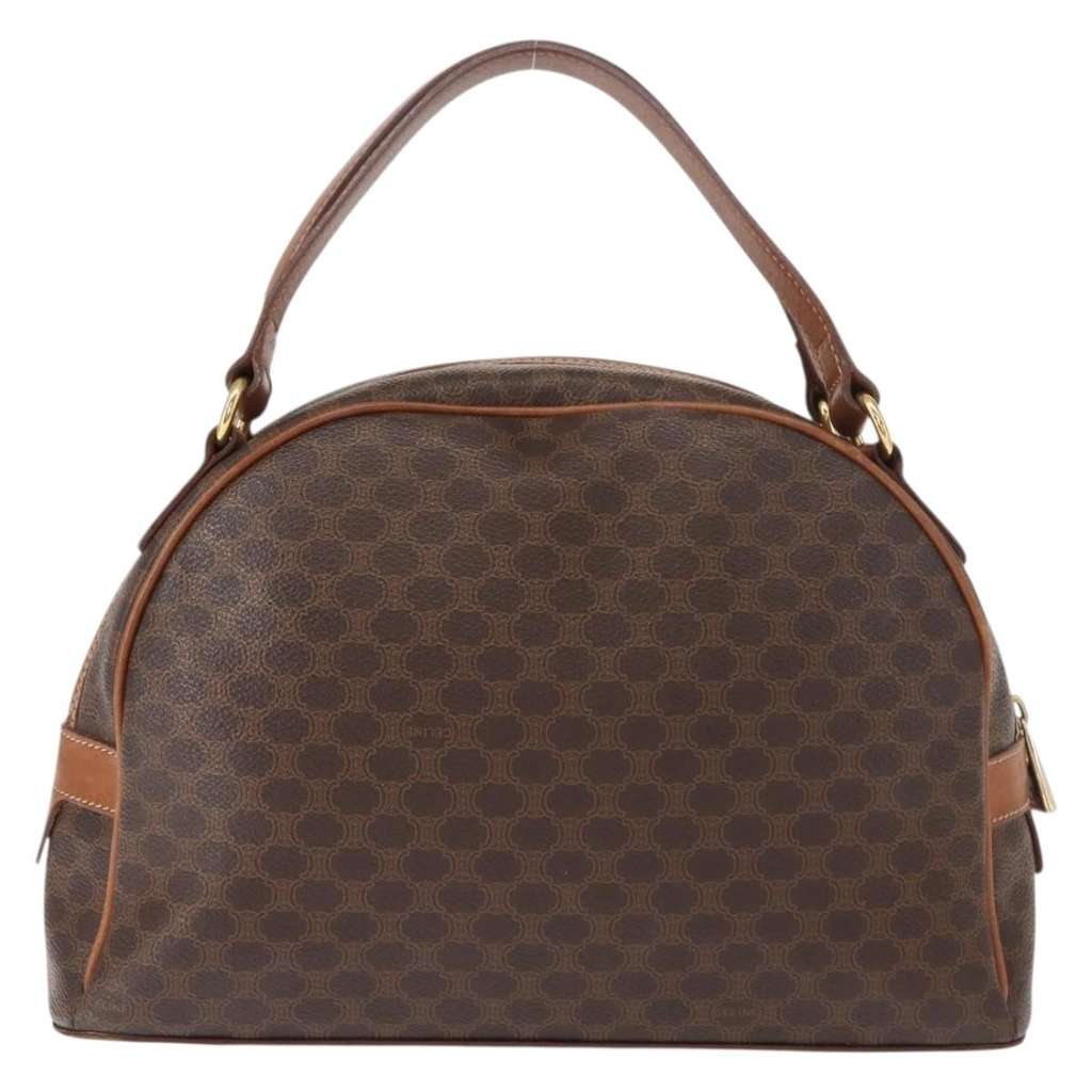 Celine Vintage Macadam Handbag Brown Canvas Good condition - Back View