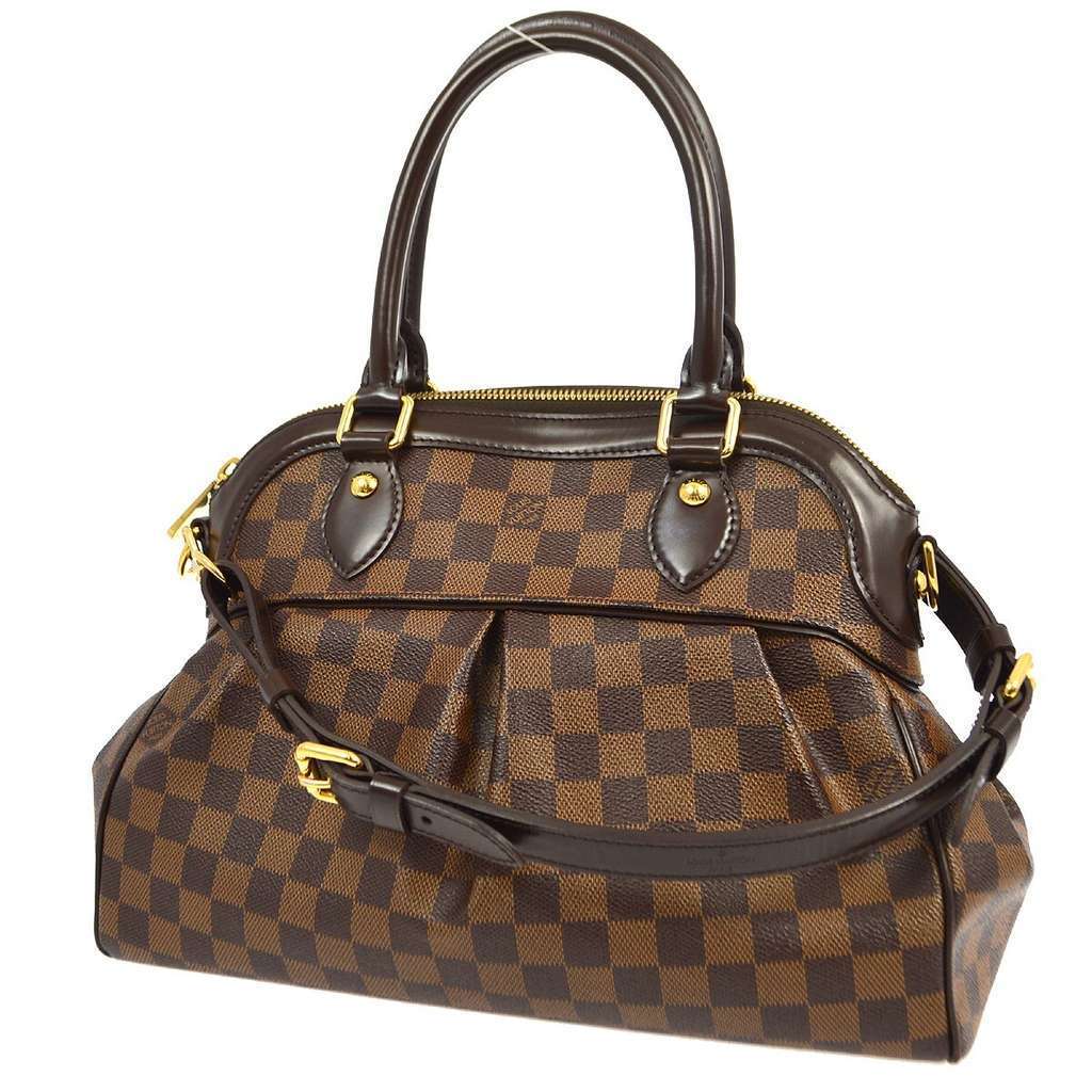 Louis Vuitton Trevi Handbag Brown Canvas Good condition - Back View