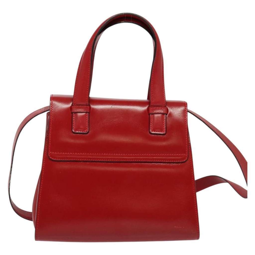Loewe Anagram handbag Red Leather Good condition - Back View