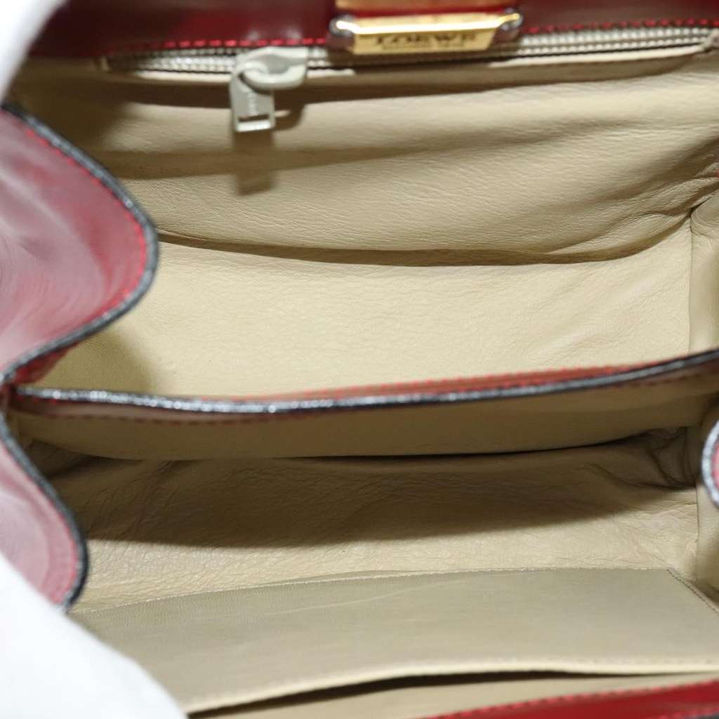 Loewe Anagram handbag Red Leather Good condition - Box View