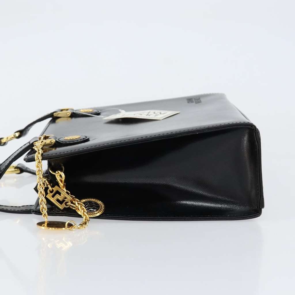 Versace Vintage Shoulder Bag Black Leather Good condition - Model View