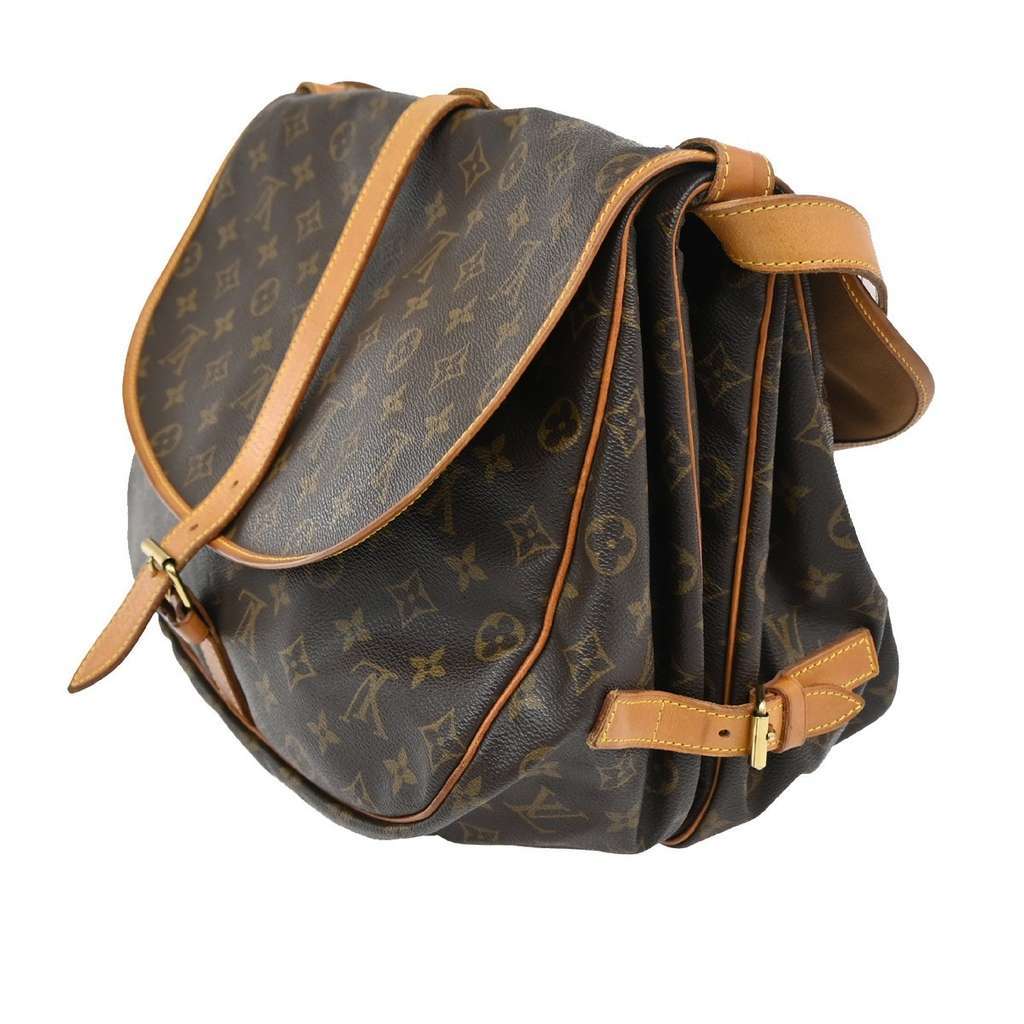 Louis Vuitton Saumur Handbag Brown Canvas Good condition - Model View