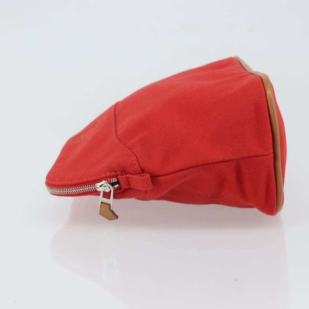 Hermès Bolide Travel Pouch Red Canvas Good condition - Model View