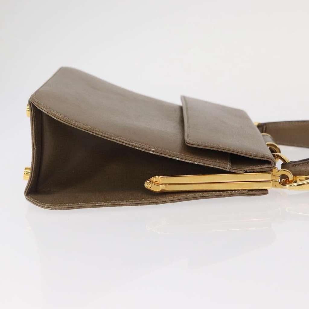 Salvatore Ferragamo Gancini handbag Beige Leather Good condition - Inside View