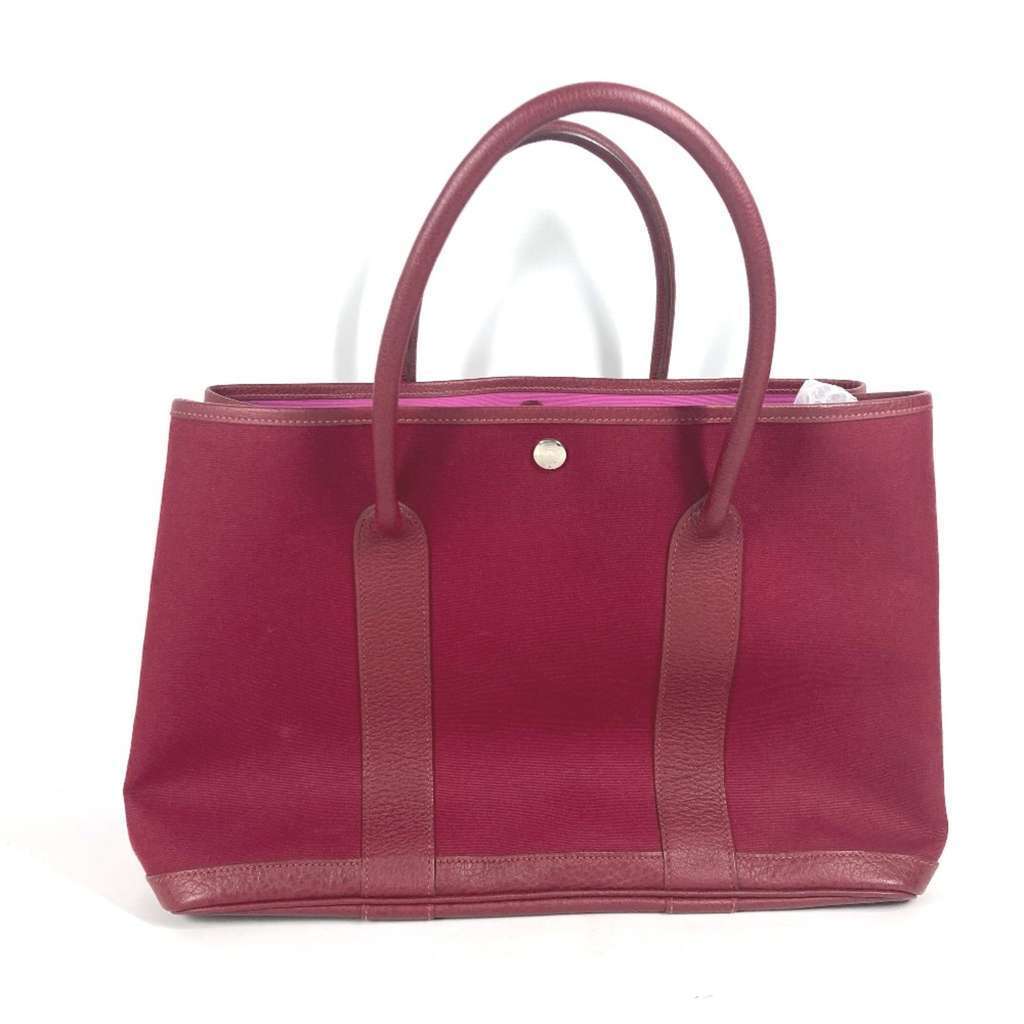 Hermès Garden Party Tote Red Canvas Good condition - Back View