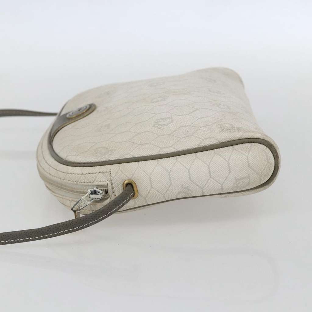 Christian Dior Vintage Honeycomb Shoulder Bag White Canvas Fair condition - Inside View
