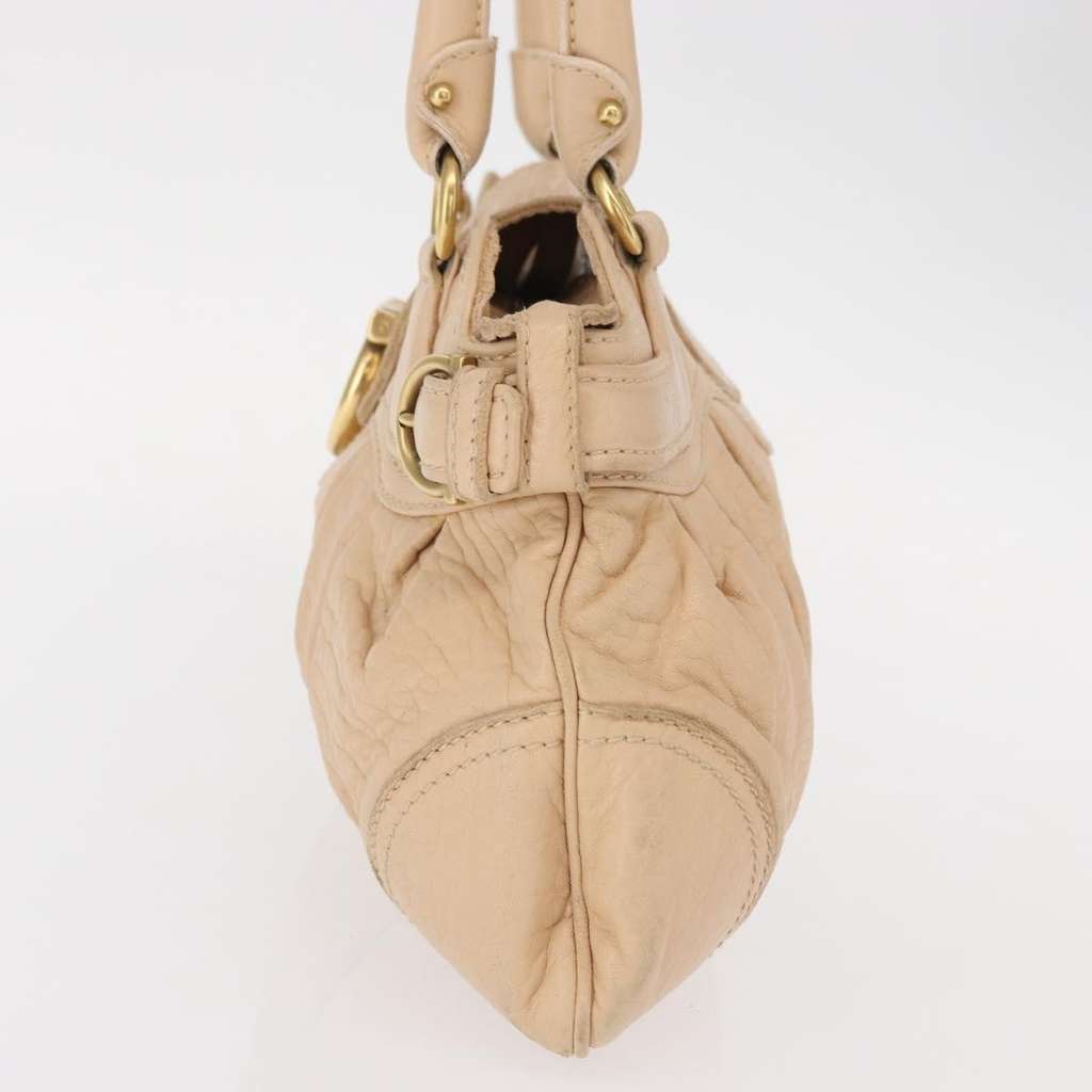 Salvatore Ferragamo Gancini handbag Beige Leather Good condition - Inside View