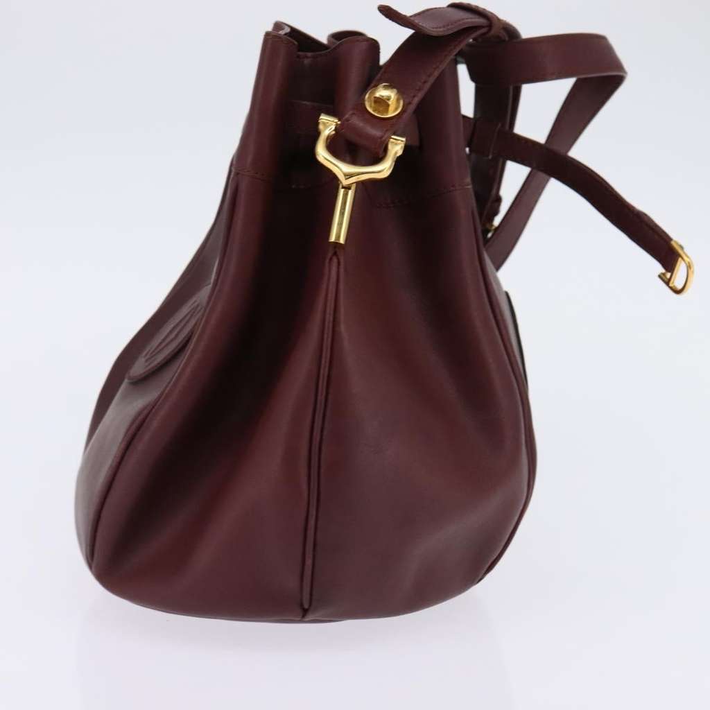 Cartier Must de cartier bag Burgundy Leather Good condition - Model View