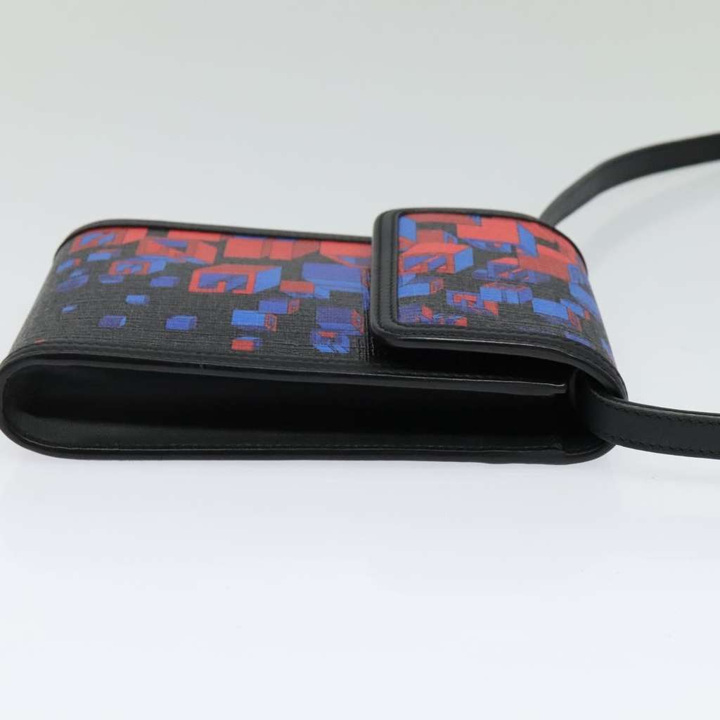 Gucci Flap Square Shoulder Bag Black Canvas Good condition - Model View