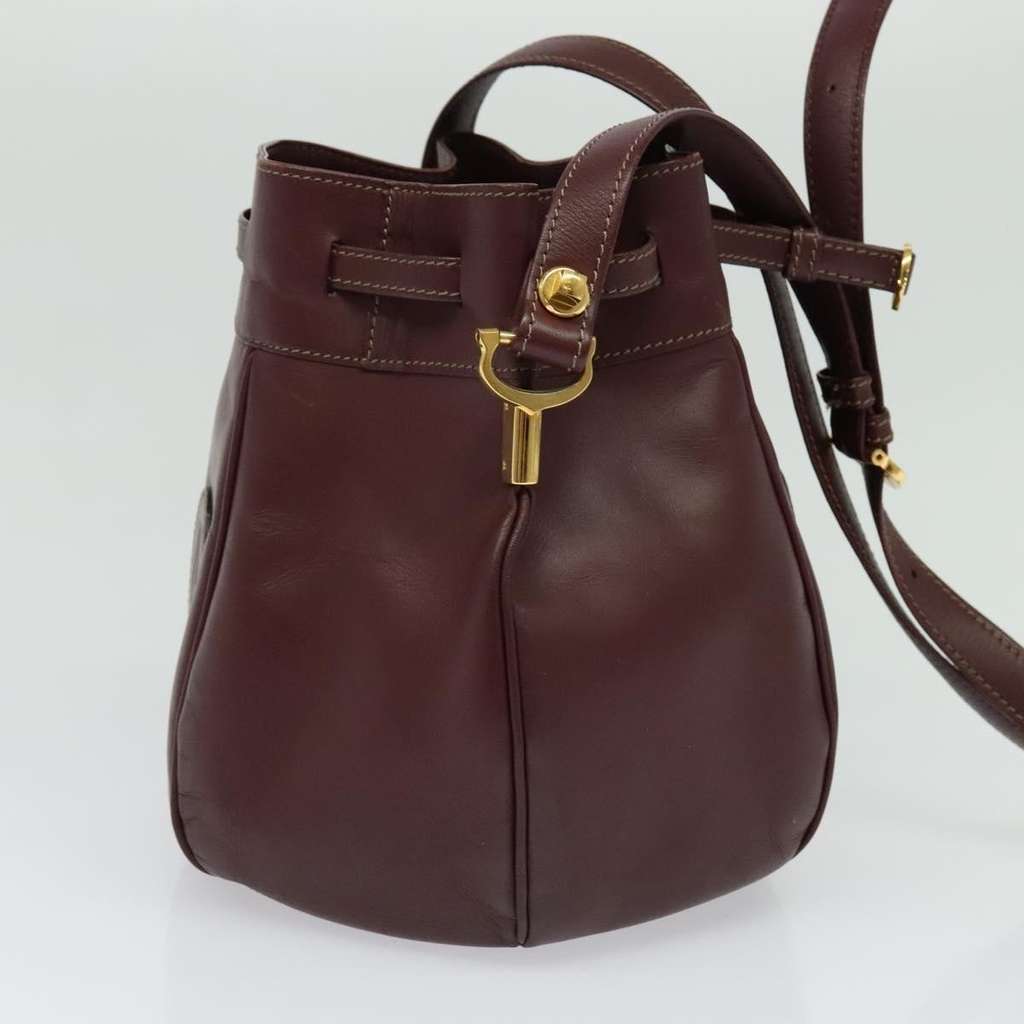 Cartier Must de cartier bag Burgundy Leather Good condition - Inside View