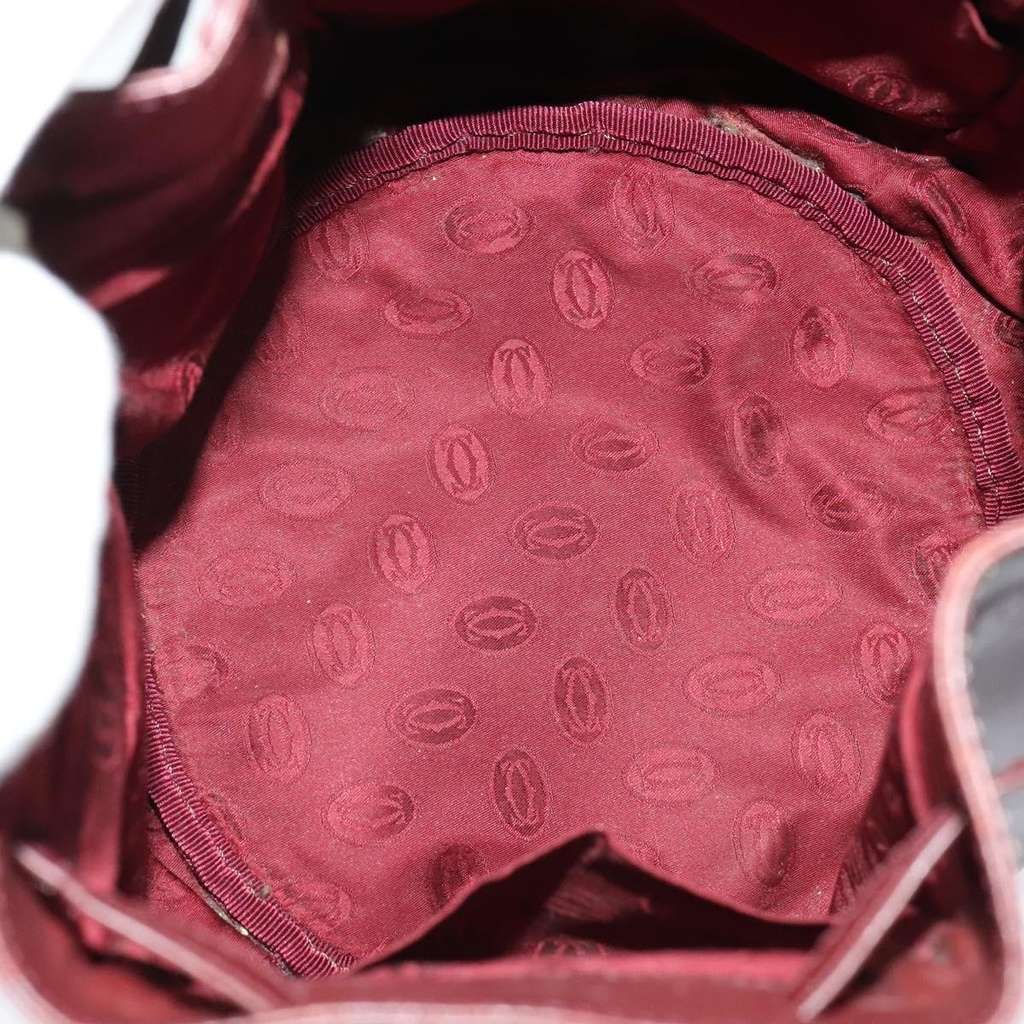 Cartier Must de cartier bag Burgundy Leather Good condition - Box View