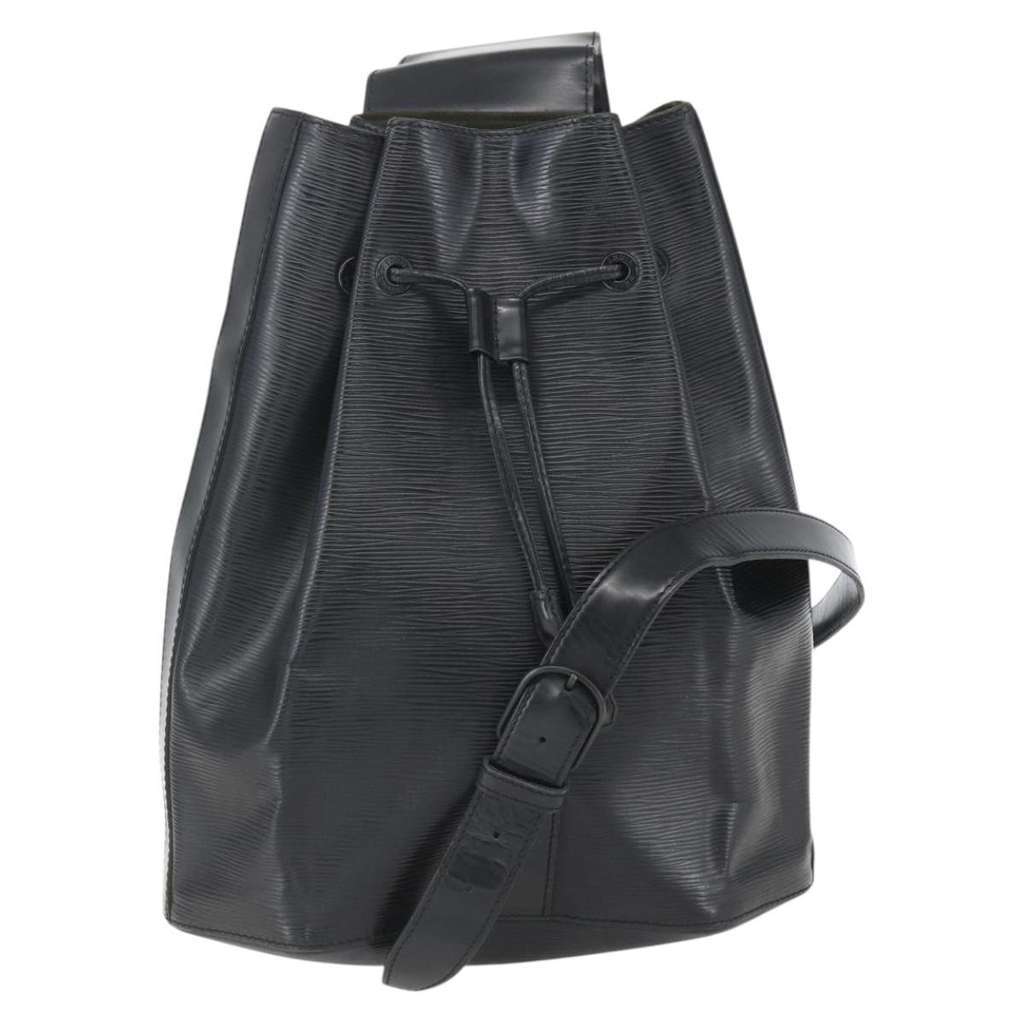 Louis Vuitton Sac a Dos Drawstring Backpack Black Leather Fair condition - Back View