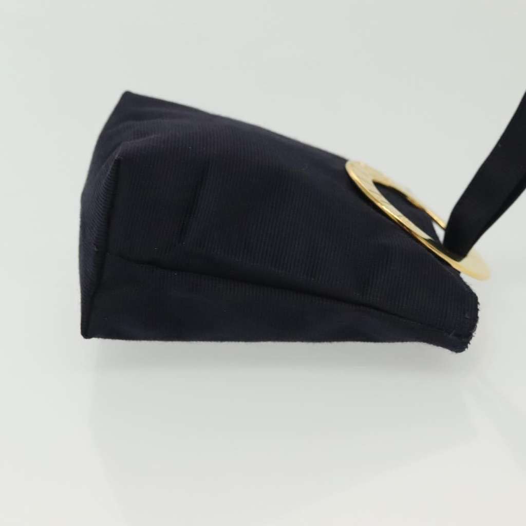 Celine Circle Logo Pouch Navy Canvas Good condition - Inside View