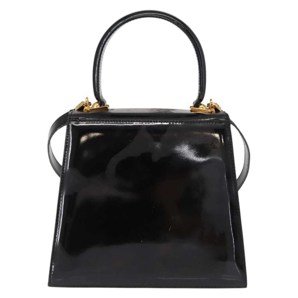 Salvatore Ferragamo Gancini handbag Black Good condition - Back View