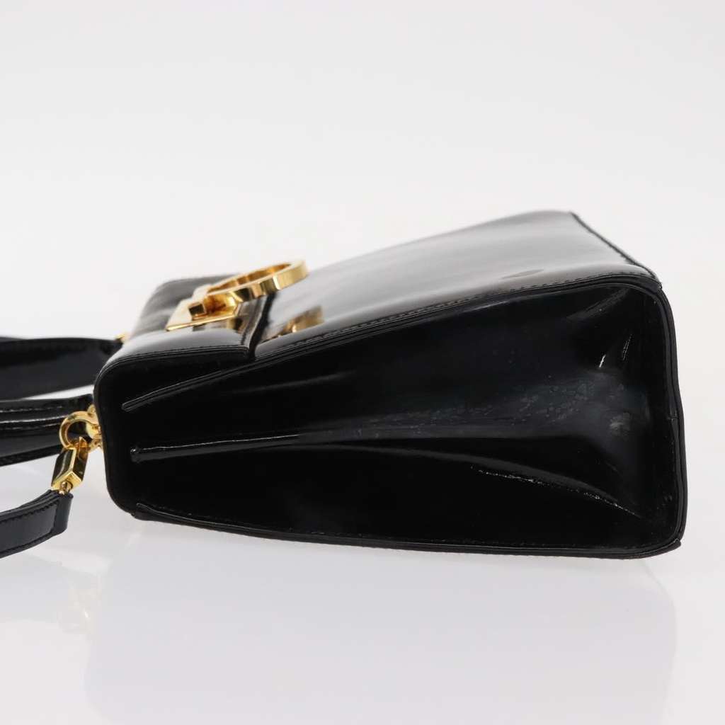 Salvatore Ferragamo Gancini handbag Black Good condition - Model View