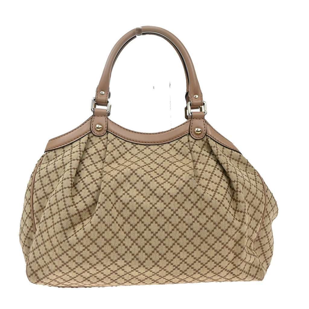 Gucci Sukey Tote Brown Canvas Good condition - Back View