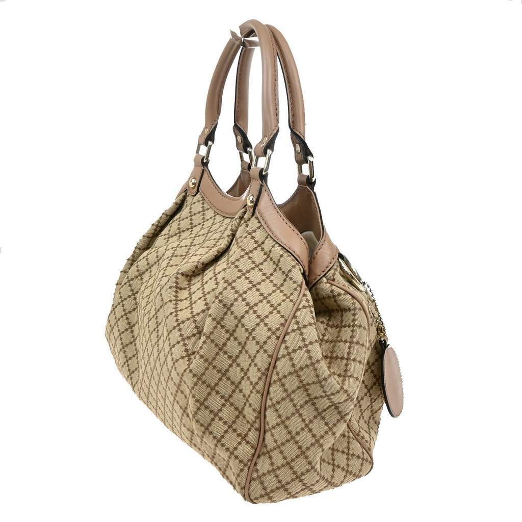 Gucci Sukey Tote Brown Canvas Good condition - Model View