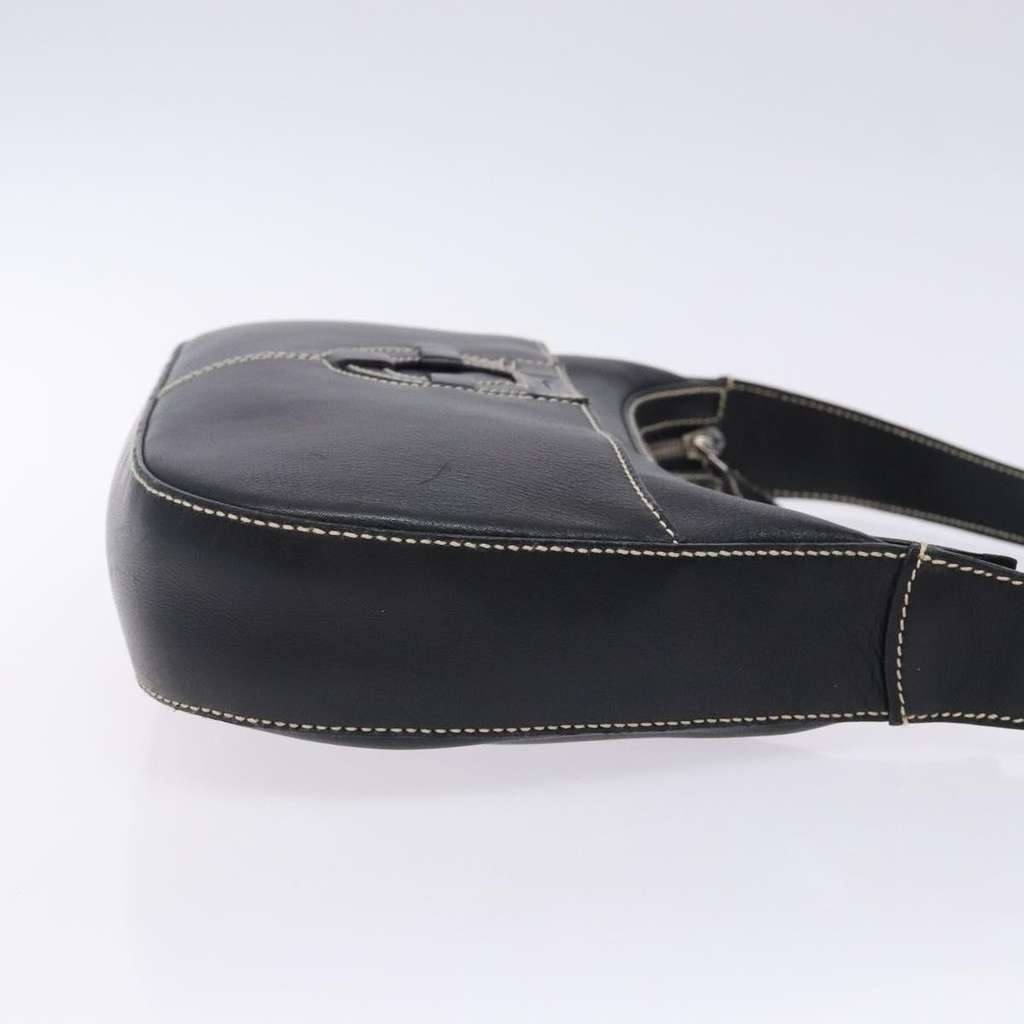 Salvatore Ferragamo Gancini Shoulder Bag Black Leather Good condition - Inside View