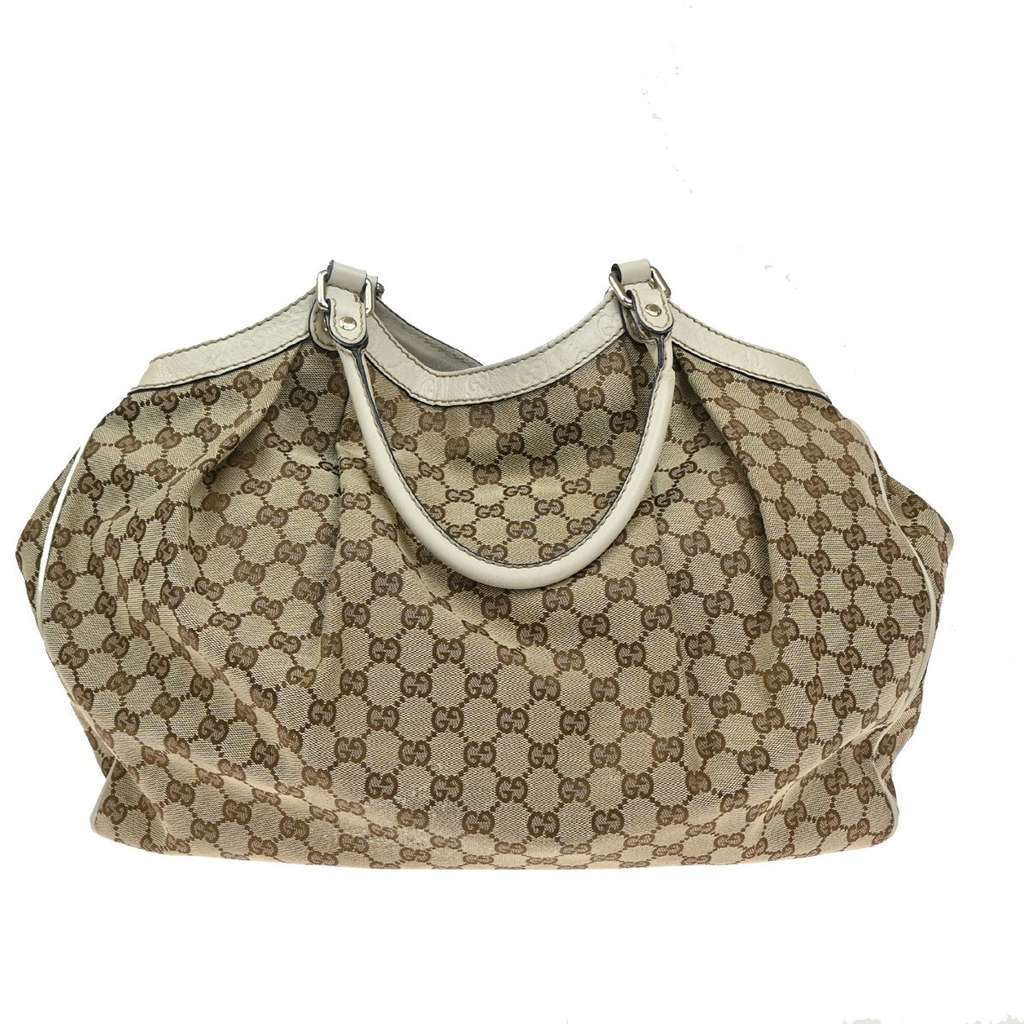 Gucci Sukey Shoulder Bag Brown Canvas Good condition - Back View