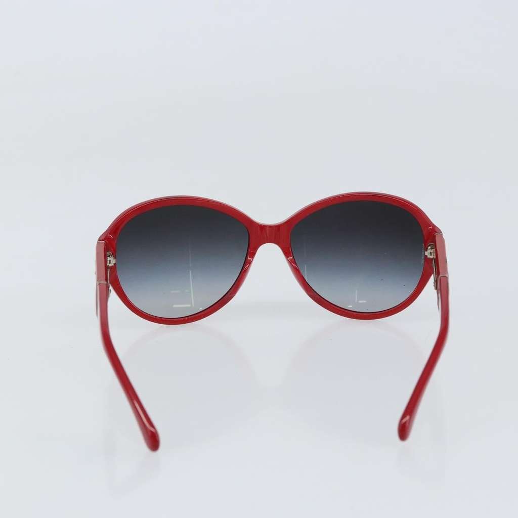 Chanel CHANEL Logo Sunglasses Eye Wear Red Plastic Fair condition - Back View