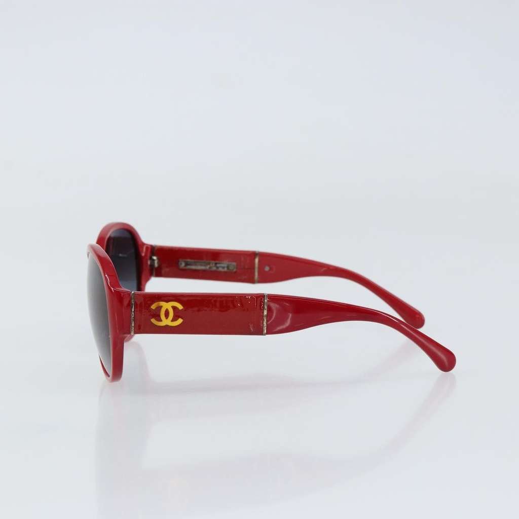 Chanel CHANEL Logo Sunglasses Eye Wear Red Plastic Fair condition - Inside View