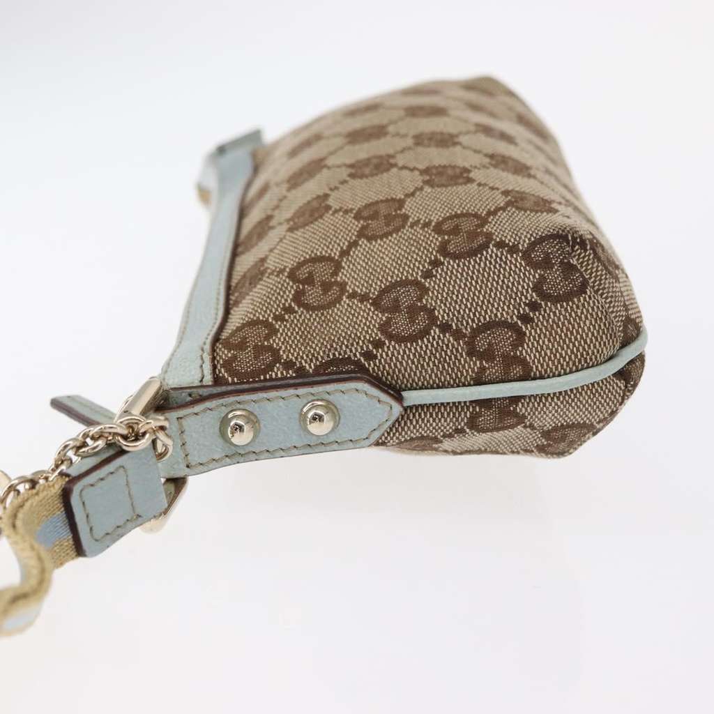 Gucci Jolicouer Wristlet Pouch Beige Canvas Good condition - Model View