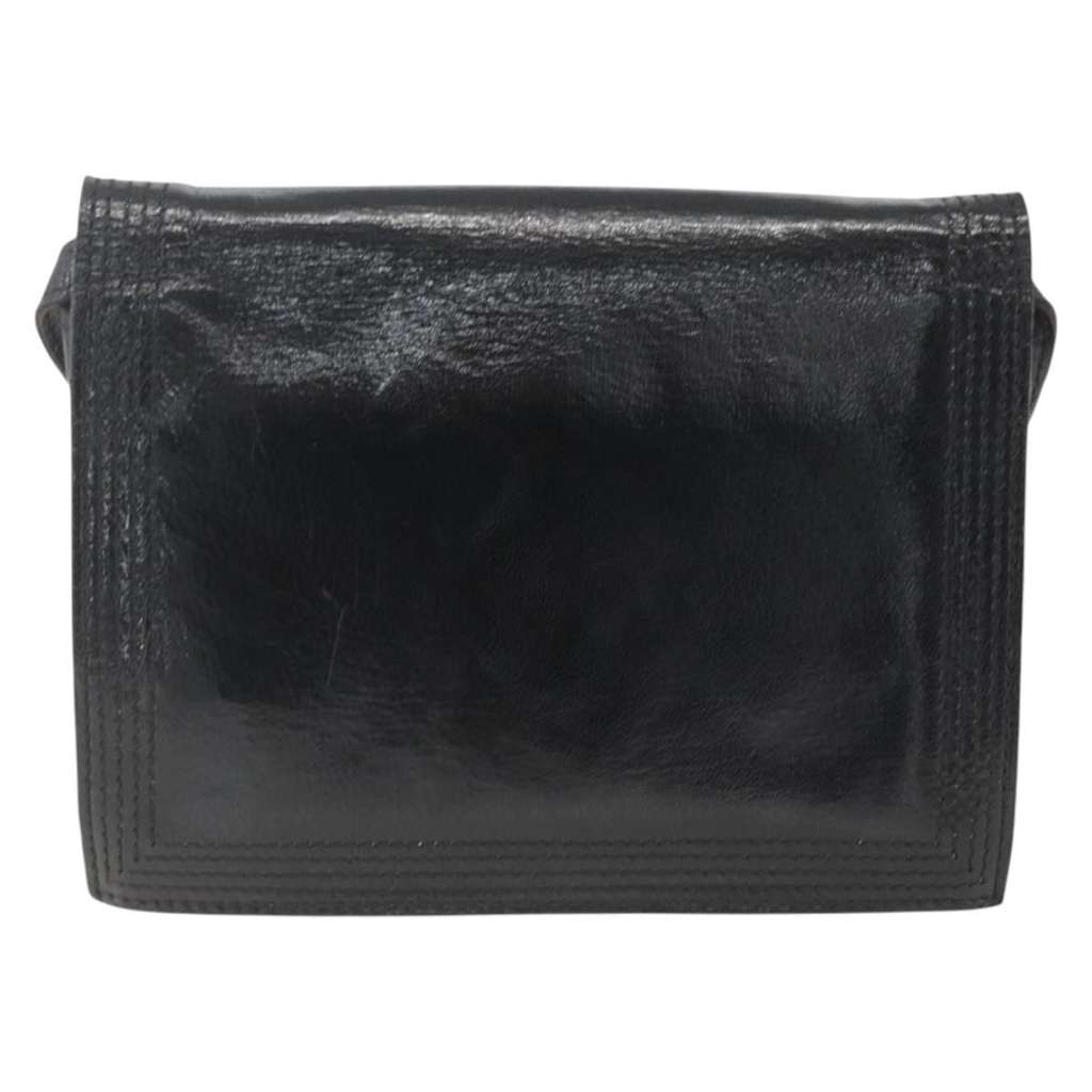 Saint Laurent Vintage Shoulder Bag Black Leather Fair condition - Back View