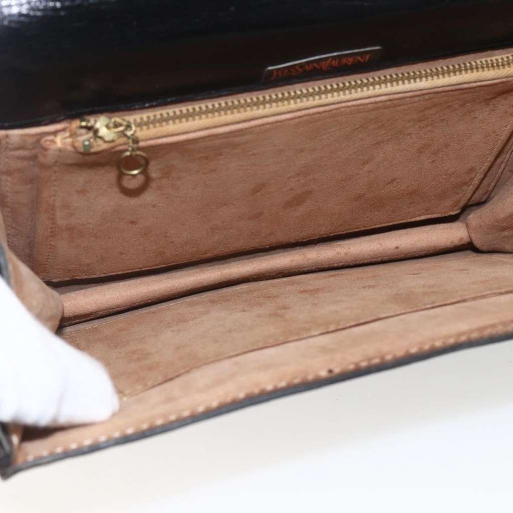 Saint Laurent Vintage Shoulder Bag Black Leather Fair condition - Box View