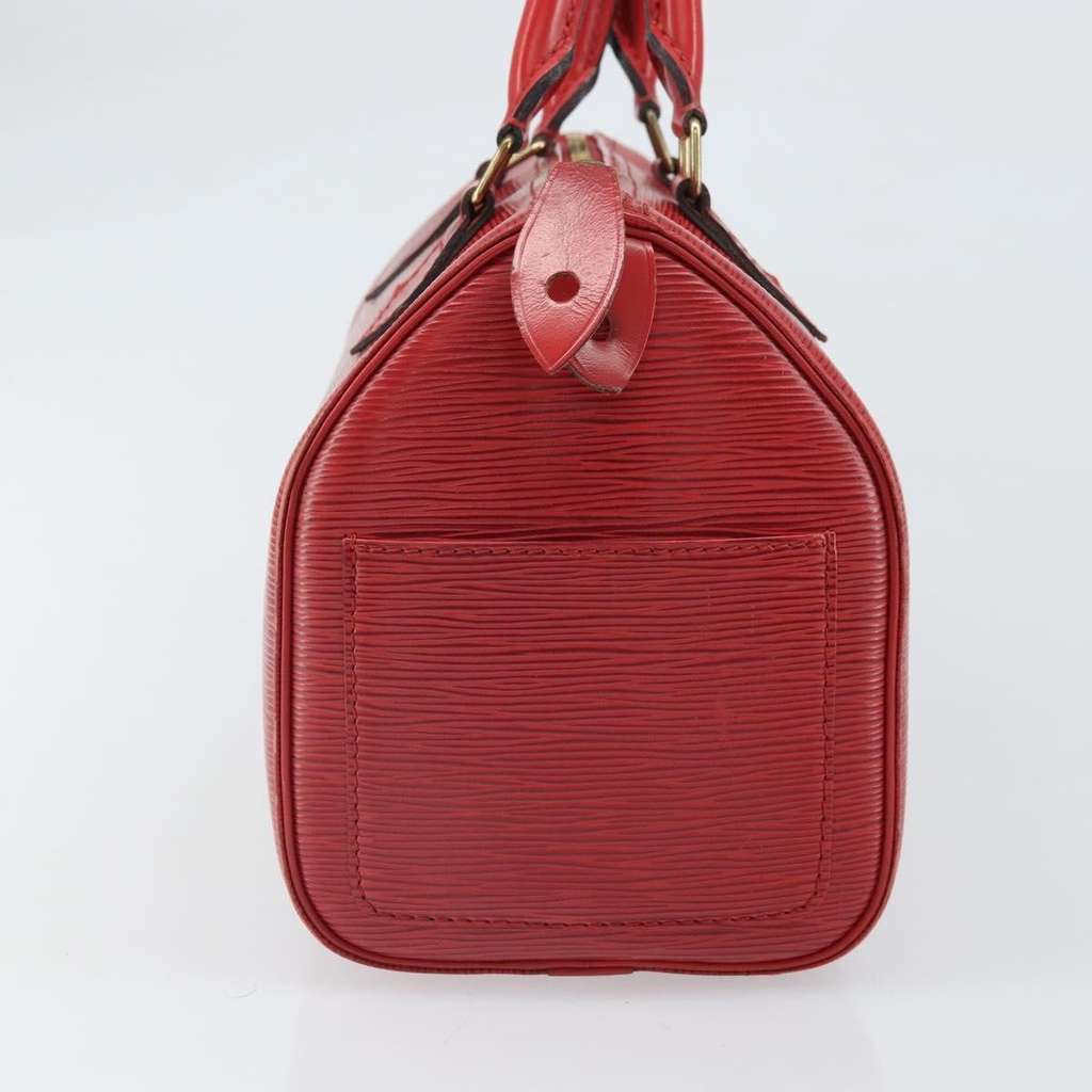 Louis Vuitton Speedy Handbag Red Leather Fair condition - Model View