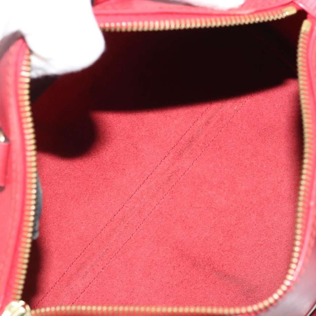 Louis Vuitton Speedy Handbag Red Leather Fair condition - Box View