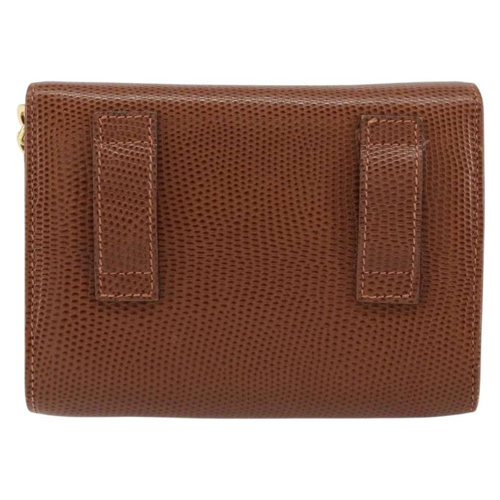 Salvatore Ferragamo Vala Shoulder Bag Brown Leather Good condition - Back View