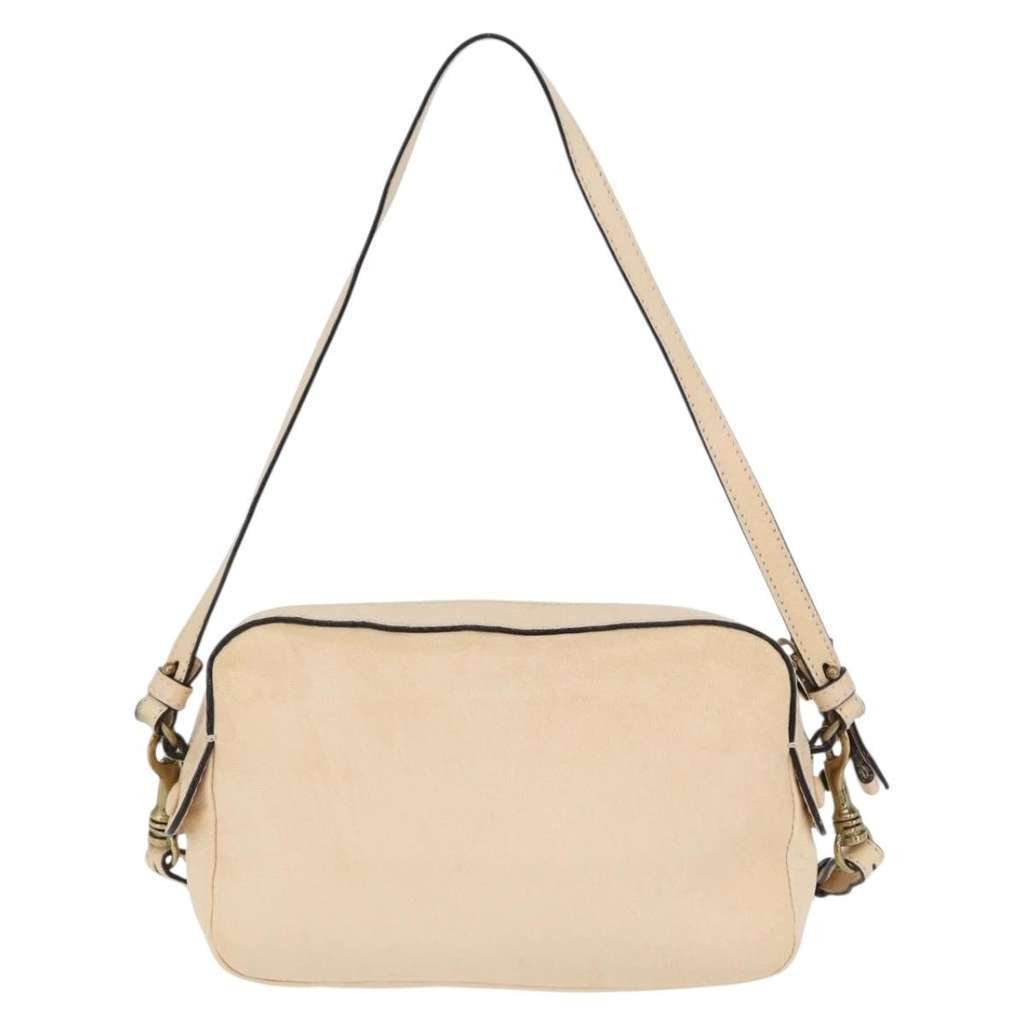 Chloe Shadow Shoulder Bag Beige Leather Good condition - Back View