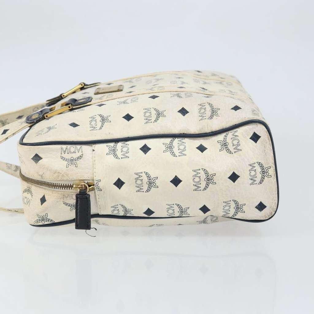 Mcm Vintage Visetos Tote bag White Leather Fair condition - Model View