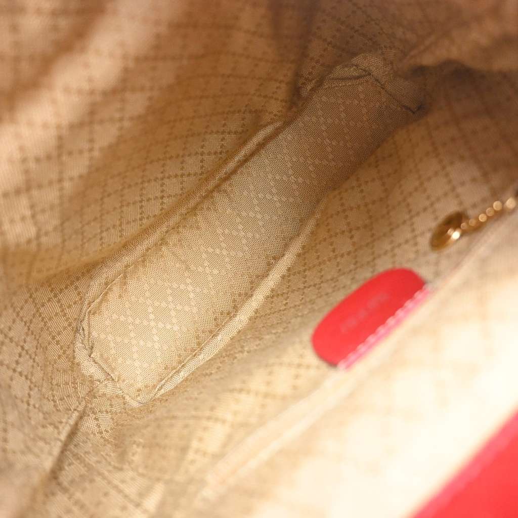 Gucci Vintage Bamboo Backpack Red Leather Good condition - Box View